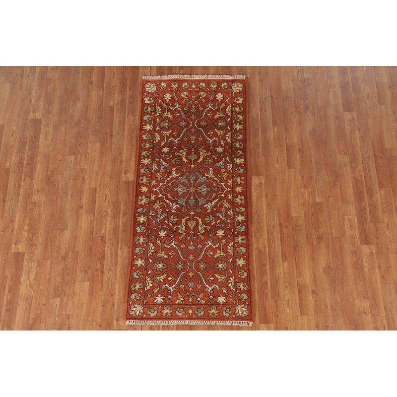 Tapis orange traditionnel en laine orange 3 x 6