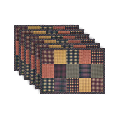 Heritage Farms Quilted Placemat Set of 6 13x19