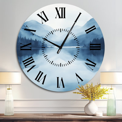 Grande horloge murale scandinave Calming Lake
