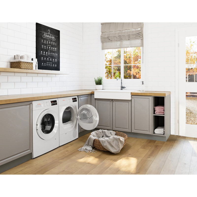 Bosch 300 Series Compact Condensation (Ventless) Electric Dryer 24-Inch in White