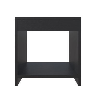Nightstand With Open Storage - Modern Bedroom Nightstand With Storage Drawers | Stylish Furniture Organizer