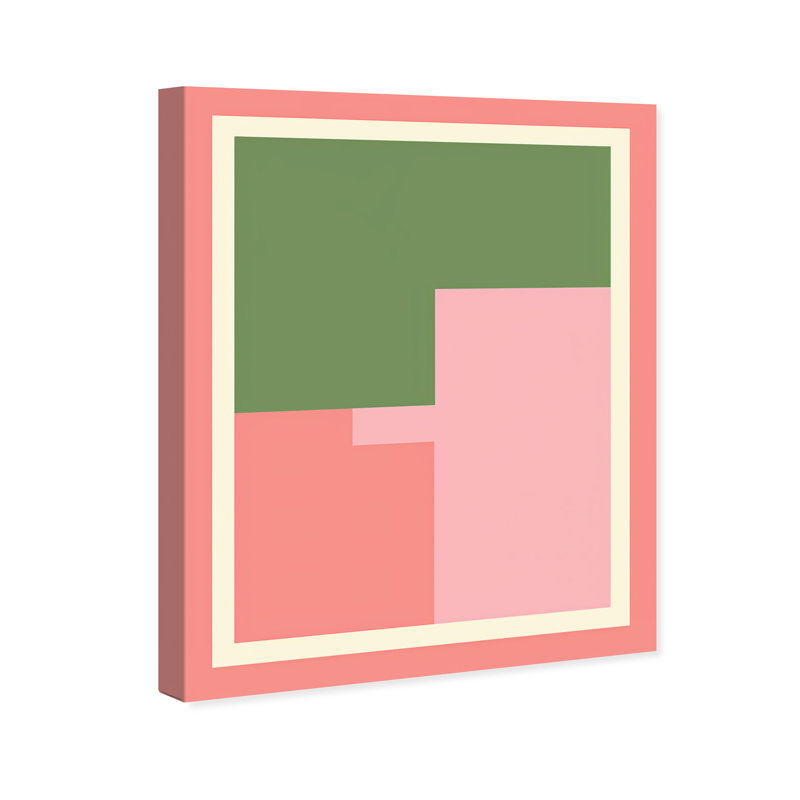 «Abstract Golf Court Terrace», reproduction d'art moderne et contemporaine sur toile rose