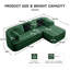 Canapé 106D de 106 po en tissu Teddy non assemblé sans assemblage, couleur contrastée, canapé moelleux et confortable avec méridienne en L-755051605