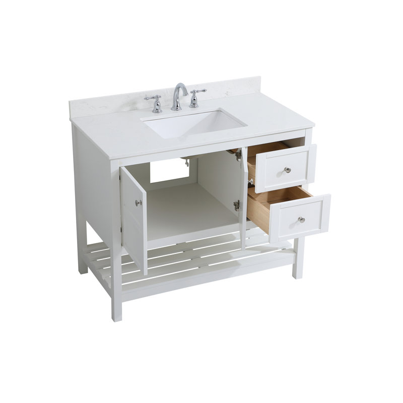 Ensemble de meuble-lavabo simple 42 po Krish, Blanc