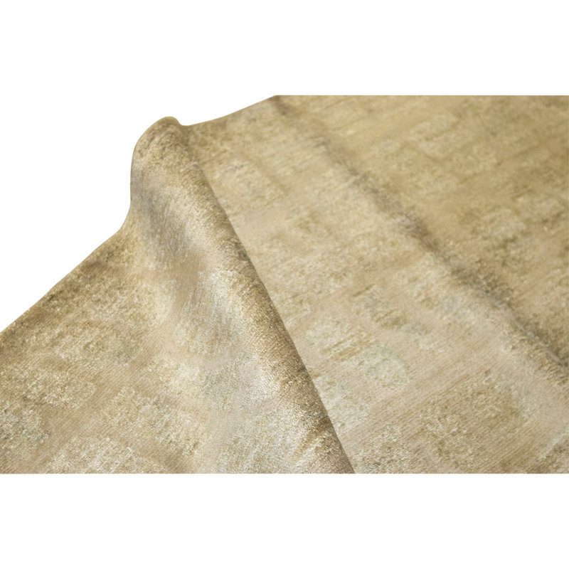 Hand Knotted Area Rug in Straw