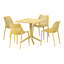Ensemble repas carré pour 4 personnes-468136295