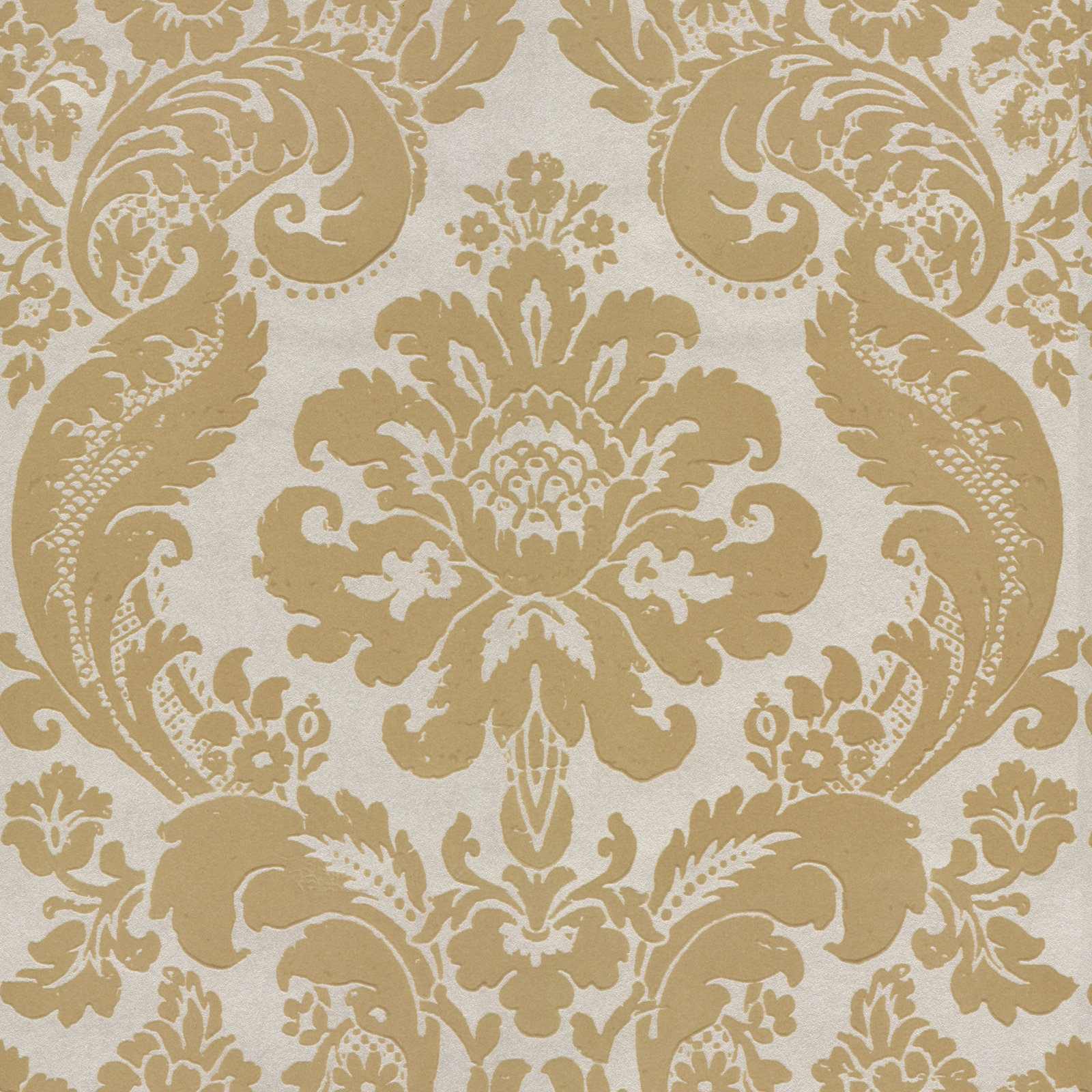 Melvin Damask Wallpaper, Khaki