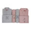 Ensemble de salle de bain luxueux 100% coton, brodé | Peignoir pour femme (S / M), peignoir pour homme (M / L) | 2 serviettes à main (19,7 x 35,4 po), 2 serviettes de bain (33,5 x 59,1 po) | Poudre douce et couleurs grises, parfaites pour le spa et la maison