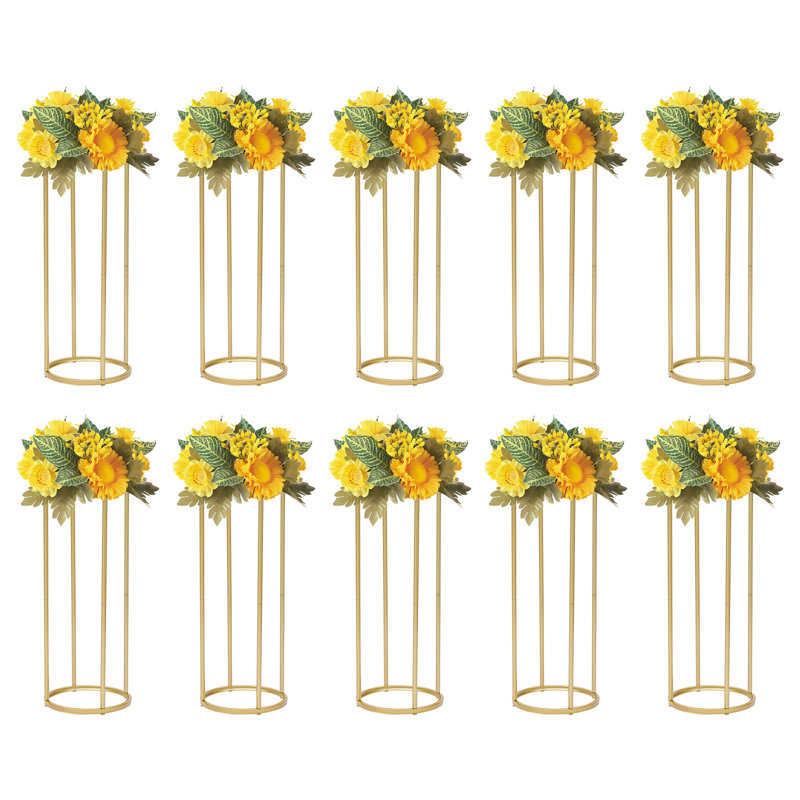 Support à colonne en fer, H 23,62 po x l 9,84 po x P 9,84 po