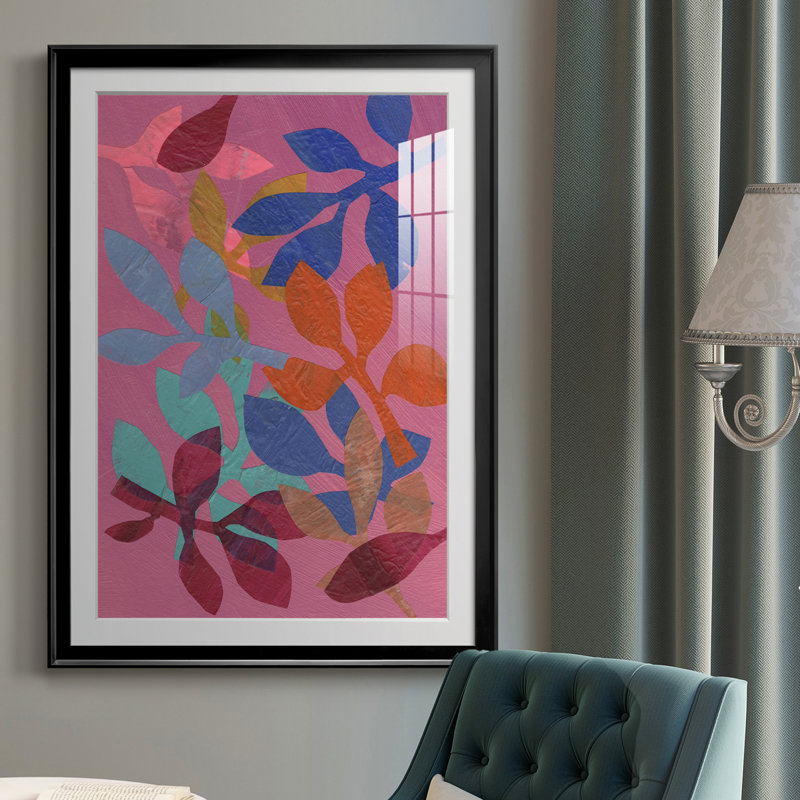 Vivid Stems I - peinture encadrée, H 36,5 po x l 26,5 po x P 1 po, Cadre noir