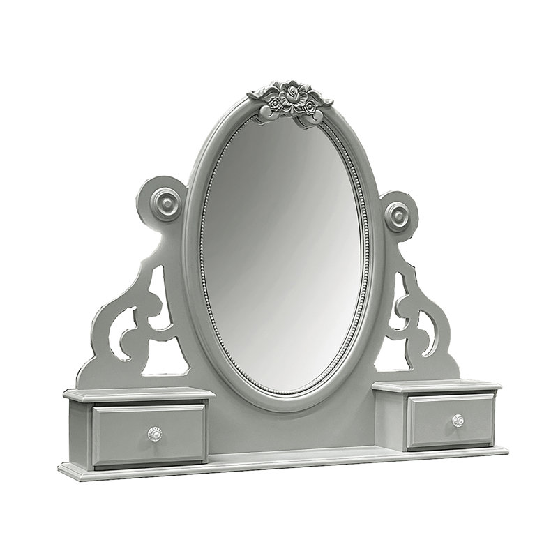 Miroir à bijoux avec rangement Darliss, Blanc