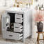 Meuble-lavabo moderne de 24 pouces avec lavabo en céramique, porte à fermeture douce, tablette de porte à double couche et 3 tiroirs