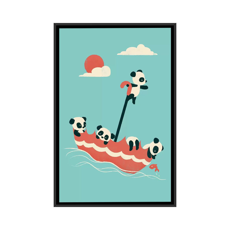 « float »-impression sur toile tendue, H 26 po x l 18 po x P 1,5 po, Toile avec cadre noir, Pas de tapis