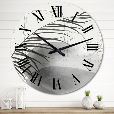Horloge murale surdimensionnée à motif organique VII