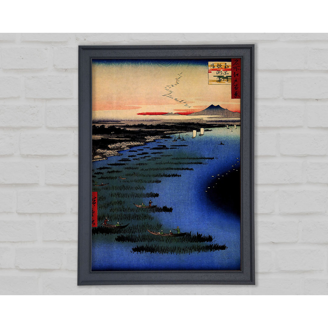 Hiroshige Samezu Coast Gerahmter Druck Wandkunst