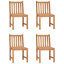 Cisbrough Rectangular 5 - Piece 4 - People Teak Outdoor Table Set-425156892