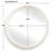  Akiko White Round Mirror