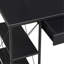 Bureau noir avec tablettes ouvertes et huche-718698461