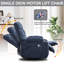 Fauteuil inclinable électrique chauffant à chaleur avec berceuse, pivotant et porte-gobelets