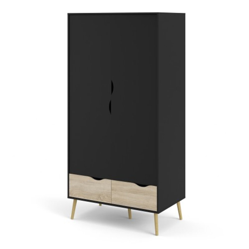 Daley 2 Door Solid Wood Wardrobe