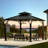 Harlem 10 Ft. W x 10 Ft. D Steel Double Tier Hard Top Gazebo with LED Lights per Post