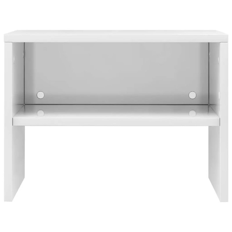 Abdon 40cm W Manufactured Wood Bedside Table, High Gloss White