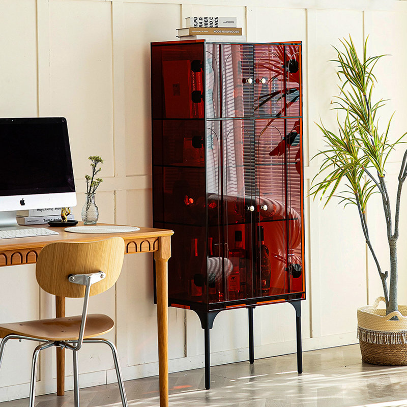 Armoire d'appoint en acrylique Light Luxury, Ambre