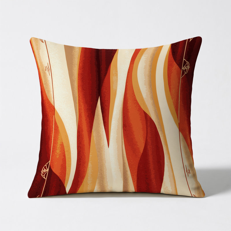 Crimson Drift Indoor And Outdoor Throw Pillow, Square 20"