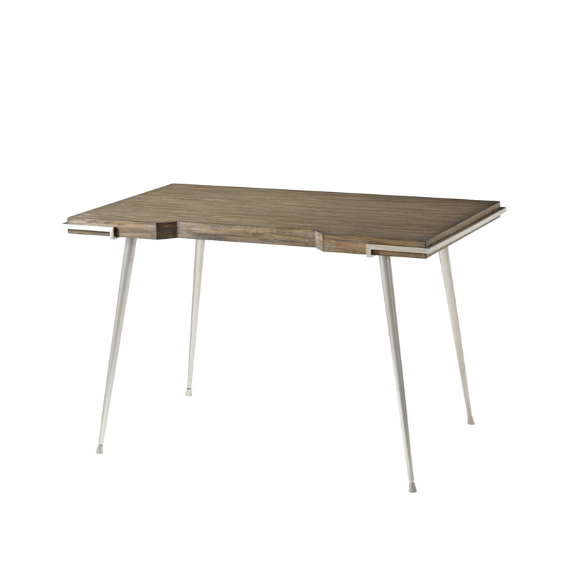 TA Studio Metal Base Writing Desk, Mangrove/Brushed Nickel