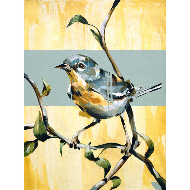 " Warbler A " by Chelsea Art Studio, 32" H x 24" W x 1.5" D, Outdoor