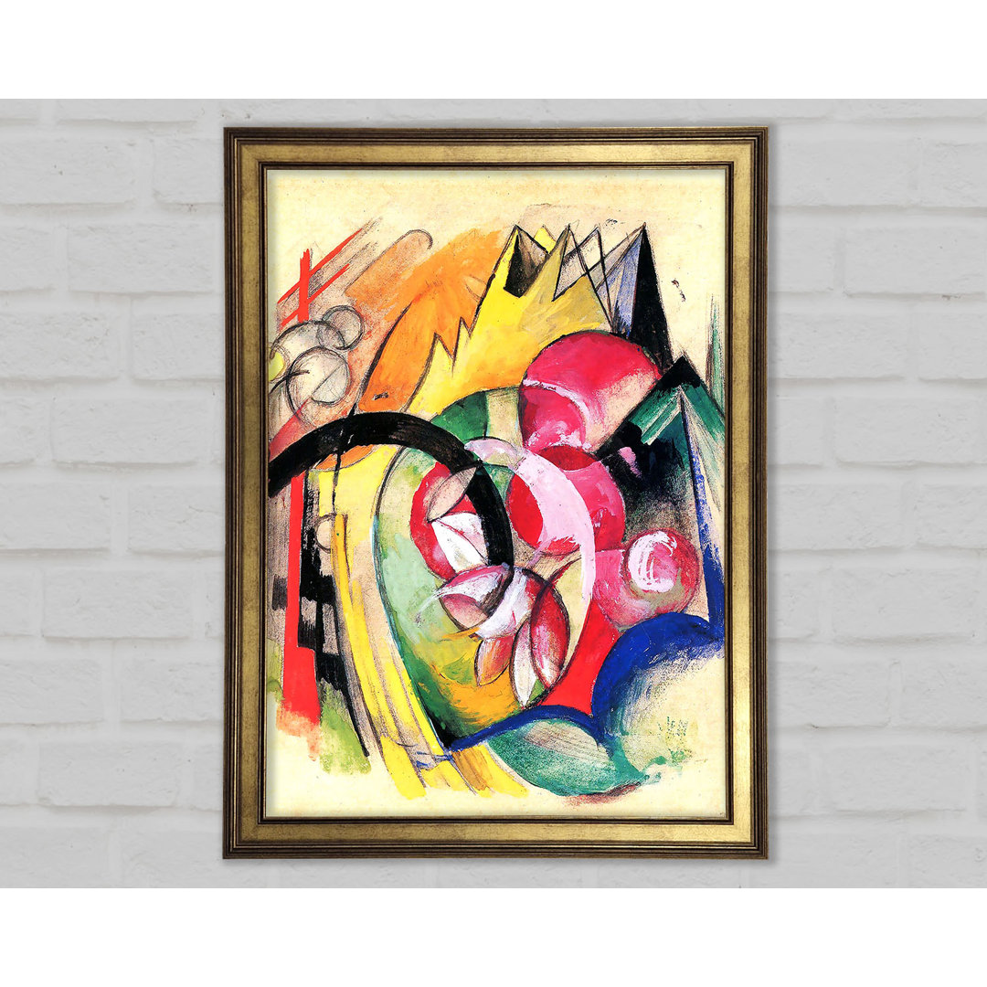 Bunte Blumen von Franz Marc - Druck