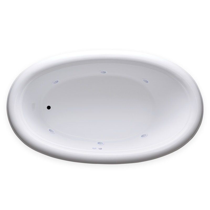 69'' x 42'' Drop-In Whirlpool Acrylic Bathtub, Left