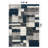 Farmerville Geometric Shag Navy/Gray/Ivory Area Rug-1168107128