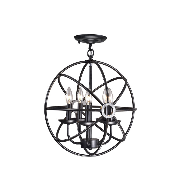 Millay 5 - Light Dimmable Globe Chandelier