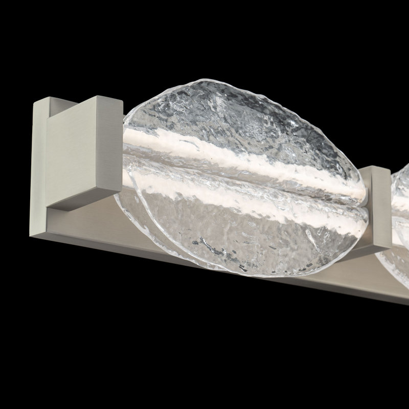 Deco 24" Dimmable LED Bath Vanity & Wall Light With Pressed Glass Shade And Built In Color Temperature Switch (2700K/3000K/3500K/4000K)