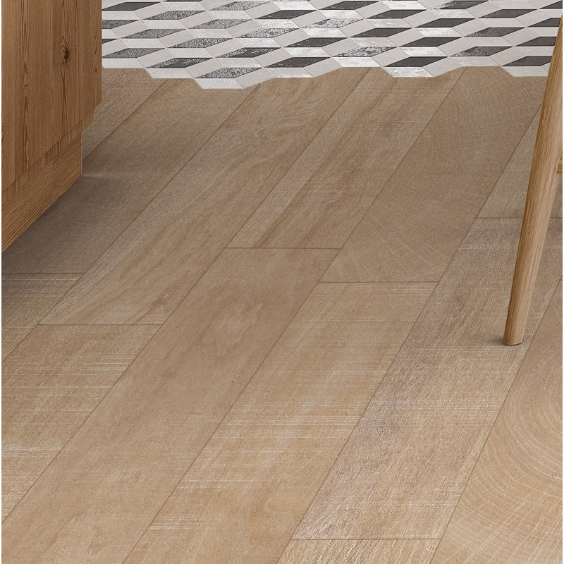 8" x 48" Porcelain Wall & Floor Tile, Maple