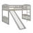 Loft Bed With Slide And Ladder-1077736887