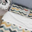 Ensemble de housse de couette contemporaine à chevrons en microfibre gris / beige-781663856
