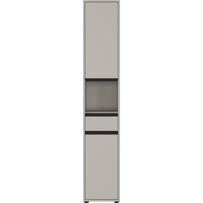 Bayoleth Tilt Protection Bathroom Cabinet, Silver colors