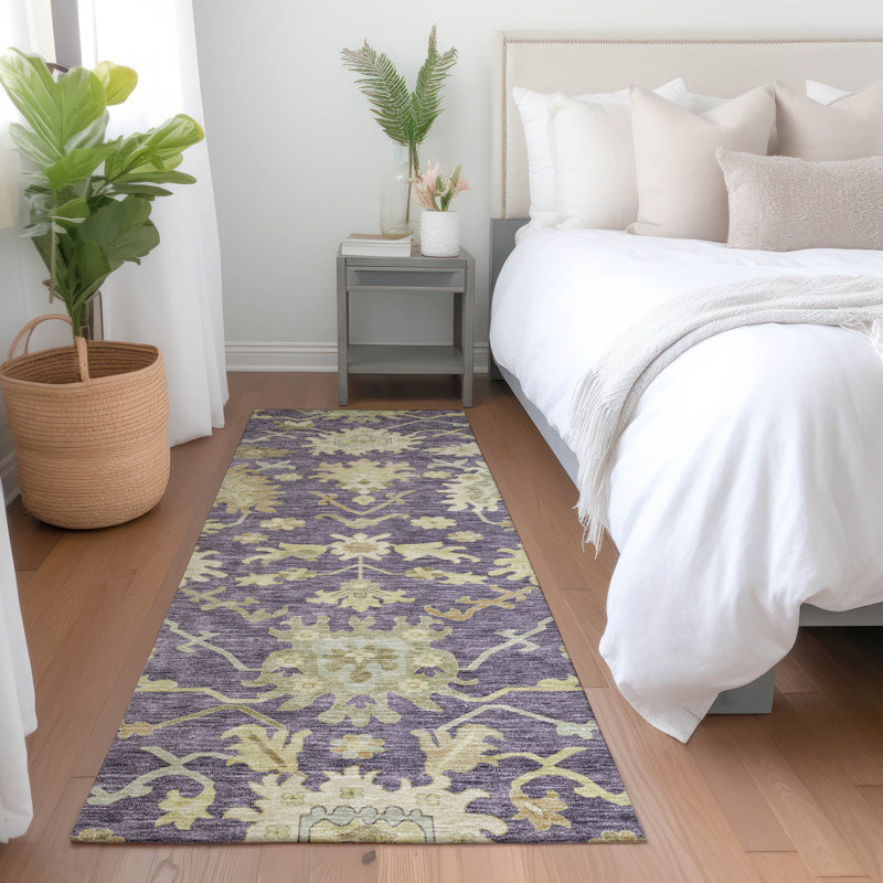 Tapis mauve lavable intérieur / extérieur Louis , 2'3" x 7'6"