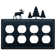 Moose and Pine Trees 4-Gang Duplex Outlet Wall Plate