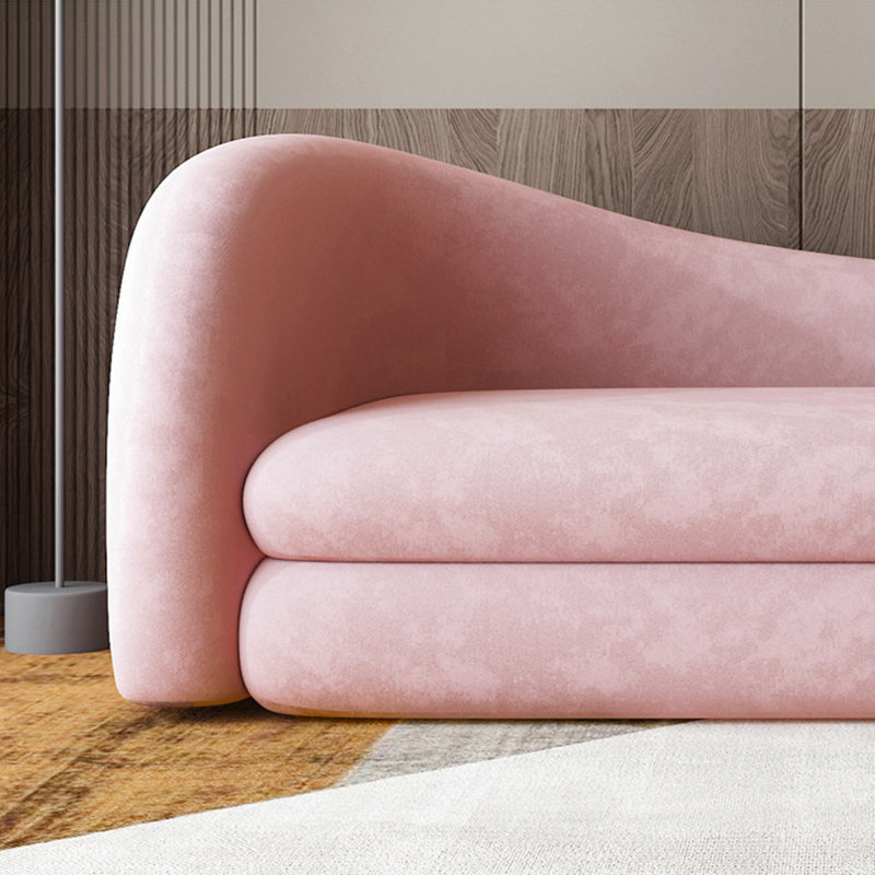 Chaise longue rembourrée Comfortable Living Room, Accoudoir à gauche (vu de face), Rose