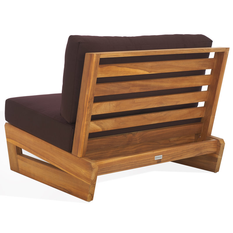 Brazilian Teak Patio Chair, Dark Brown