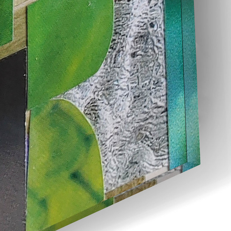 Art mural en verre acrylique Golders 1 'par Coco Good, 12 po x 12 po