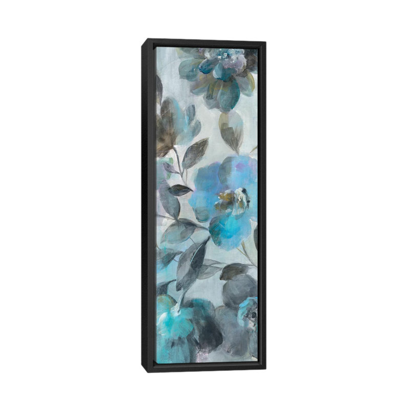 « twilight fleurs iii », impression sur toile tendue, H 36 po x l 12 po x P 1,5 po, Cadre noir