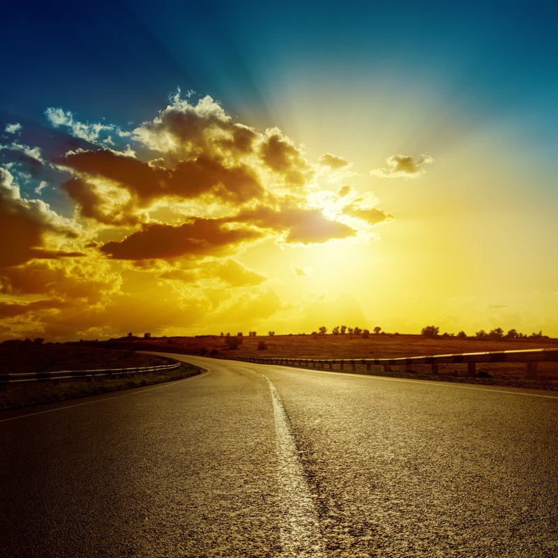Dramatic Sunset - Wrapped Canvas Print, 30cm H x 30cm W x 3.8cm D