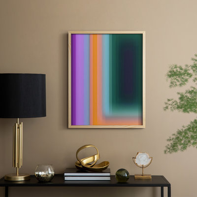 «Glitch Sequence I», reproduction encadrée - bois massif