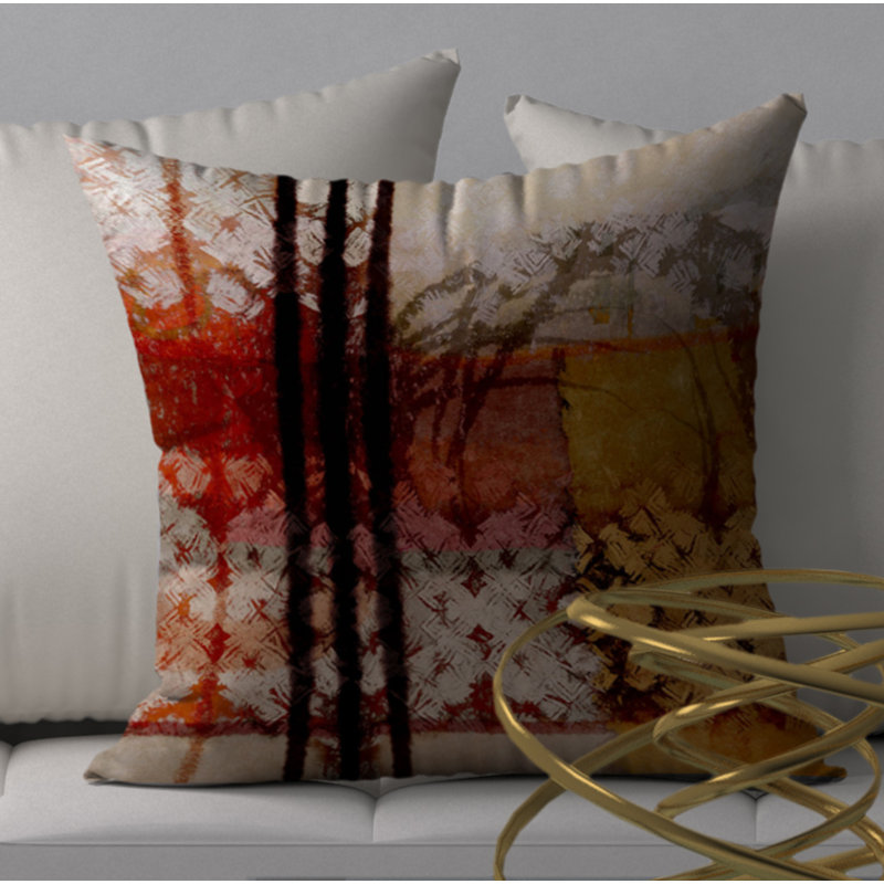 Housse et insert de coussin décoratif carré Sping, 24 po x 24 po