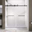56-60" W x 76" H Double Sliding Frameless Shower Door with 5/16 in. Tempered Glass-101838247