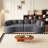 Curved Sectional Sofa, 106.3-Inch Oversized Modern Bone-Free Cloud Sofa With 6 Pillows, Luxury Chenille Four-Seater Memory Foam Sofa With Deep Seat Design, Grey-592229320